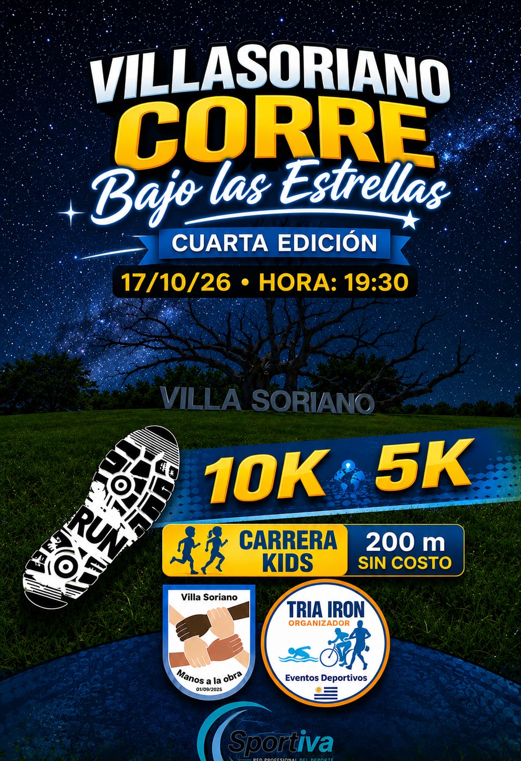 Villa Soriano Corre bajo las Estrellas